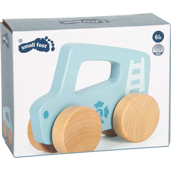 small foot Drevené auto na tlačenie Modré