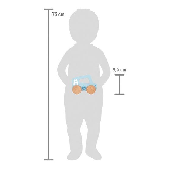 small foot Drevené auto na tlačenie Modré