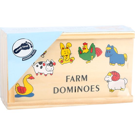 Small Foot Drevené hry Domino farma menšia