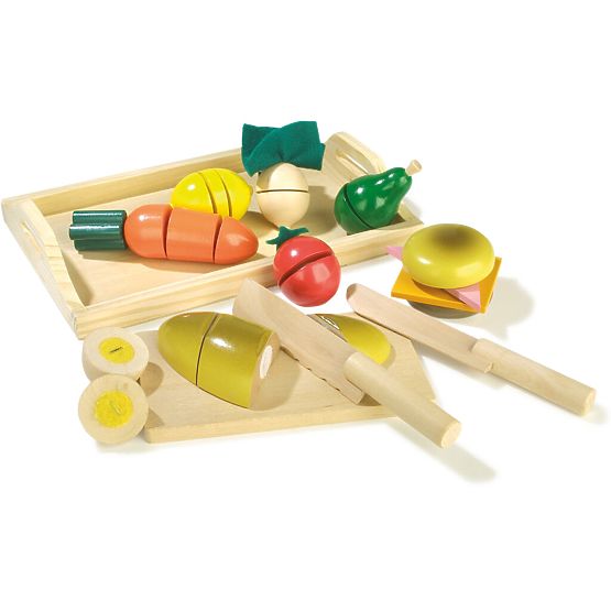 small foot Drevené krájacie potraviny raňajky - poškodený obal