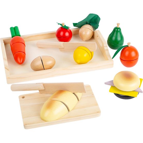 small foot Drevené krájacie potraviny raňajky - poškodený obal