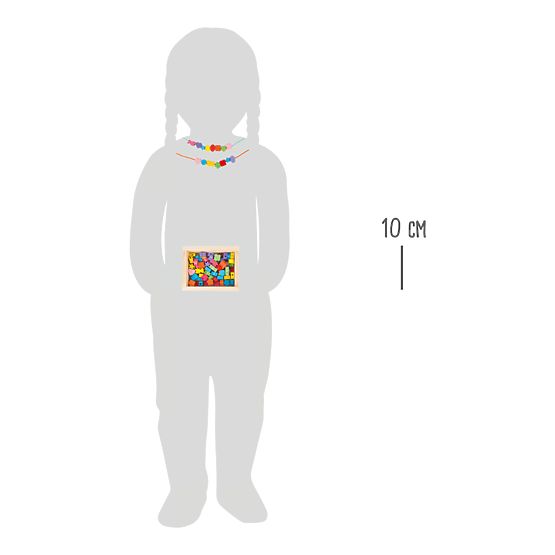 Small Foot Drevené navliekacie korálky tvary v krabičke