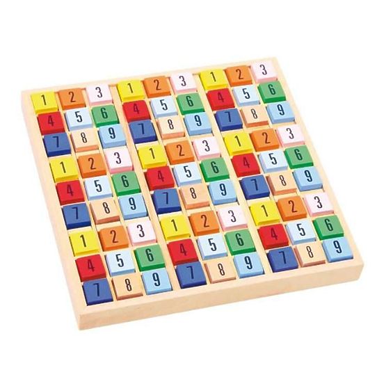Small Foot Drevené sudoku farebné kocky