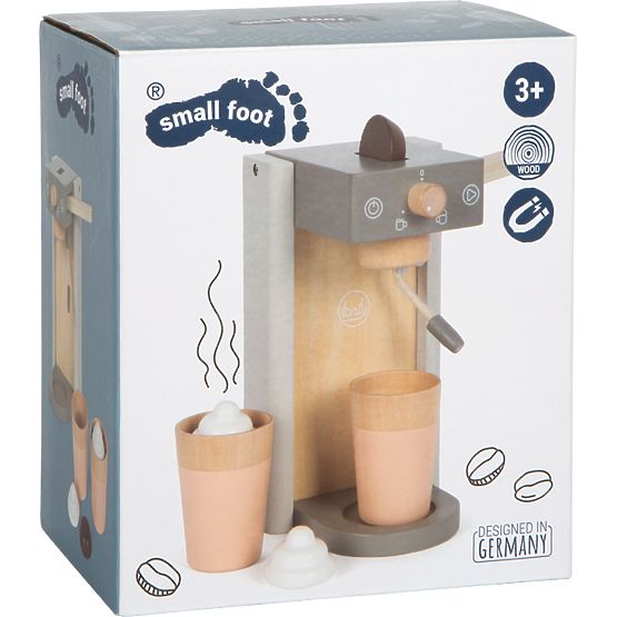 small foot Drevený kávovar s príslušenstvom Tasty sivý