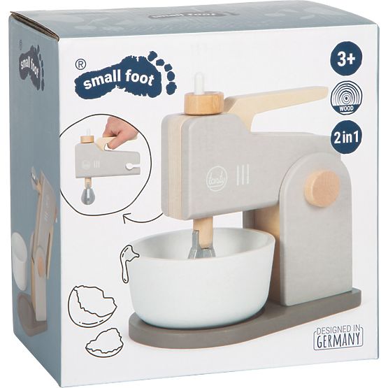 small foot Drevený kuchynský robot 2 v 1 Tasty sivý