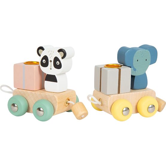 small foot Drevený narodeninový vláčik so zvieratkami