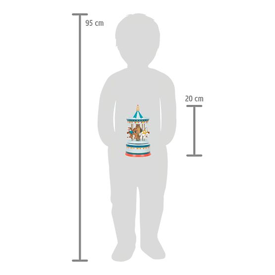 small foot Hracia skrinka koníčkový kolotoč modrý