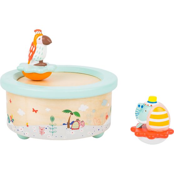 small foot Hracia skrinka so slonom a papagájom