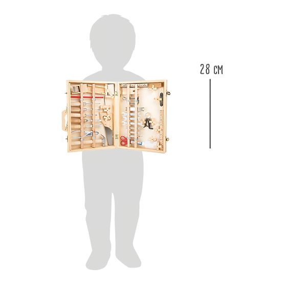 Small Foot Kufrík drevené náradie Deluxe