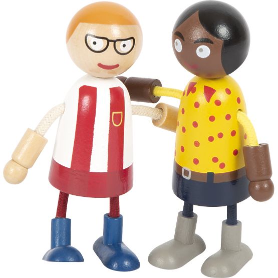 small foot Ohybné bábiky rodina s dieťaťom