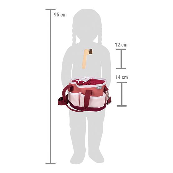 small foot Sada starostlivosti o koňa s taškou červená