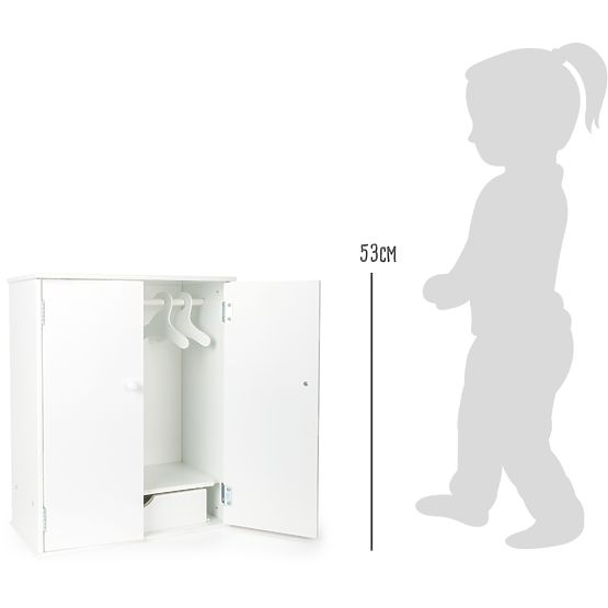 small foot Šatníková skriňa pre bábiky biela