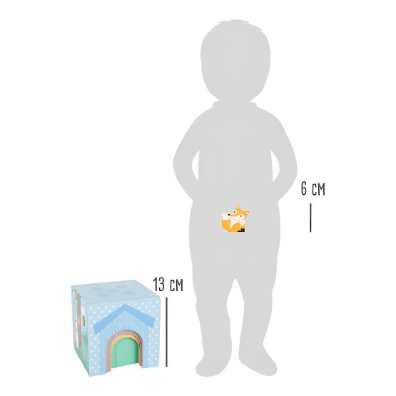 Small Foot Skladacia veža pastelová so zvieratkami