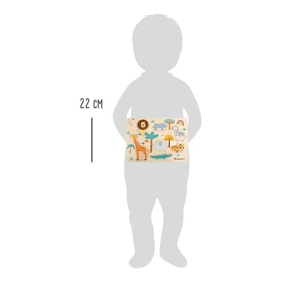 Small Foot Vkladacie drevené puzzle Safari