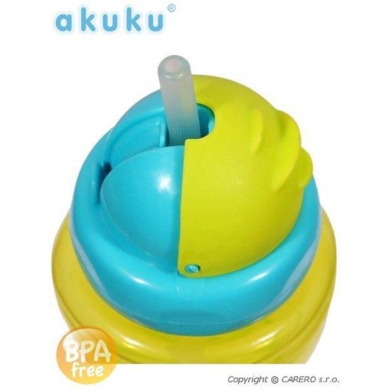 Športová fľaša so slamkou Akuku Žltá