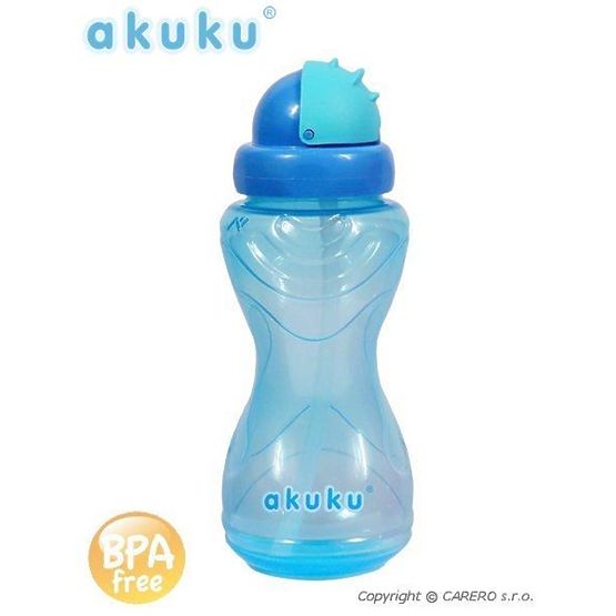 Športová fľaša so slamkou Akuku Modrá