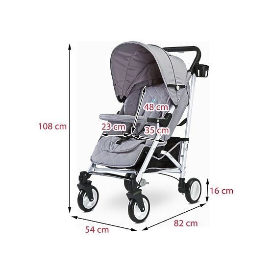 Športový kočík CARETERO Sonata graphite Sivá