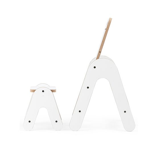 Stôl s tabuľou Massam - Biela