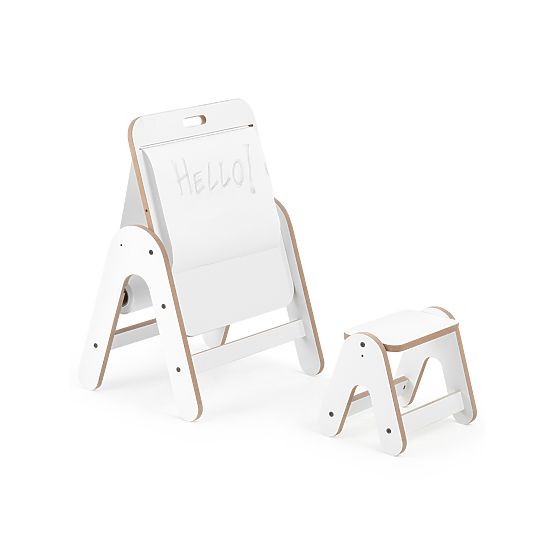 Stôl s tabuľou Massam - Biela