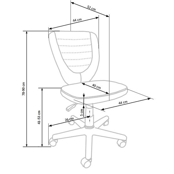Študentská stolička Toby - zelená