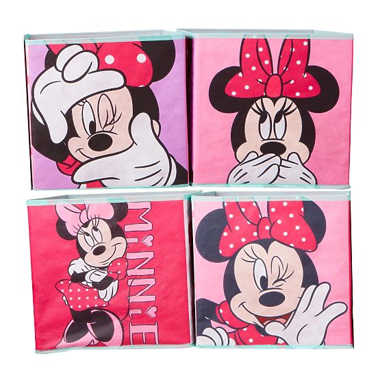 Štyri úložné boxy - Minnie Mouse