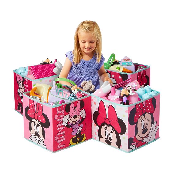 Štyri úložné boxy - Minnie Mouse