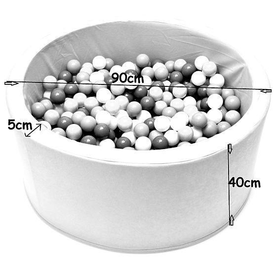 Suchý bazén s loptičkami šedý