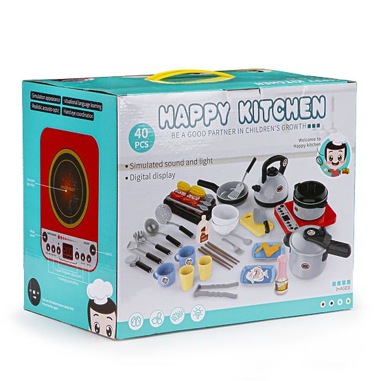Súprava na varenie a grilovanie 40 ks, zvuk LED