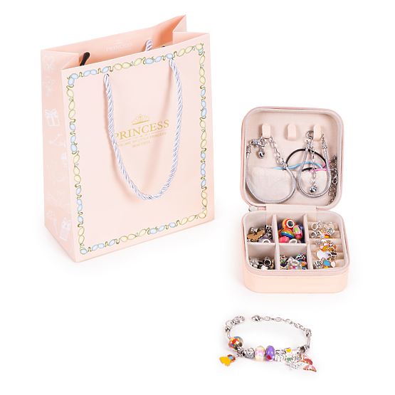 Súprava na výrobu náramkov, náhrdelníkov, príveskov, korálikov 66 prvkov + organizér a taška