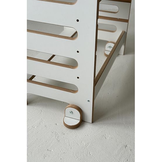 Učiaca veža pre dvojčatá DOUBLE M - biela