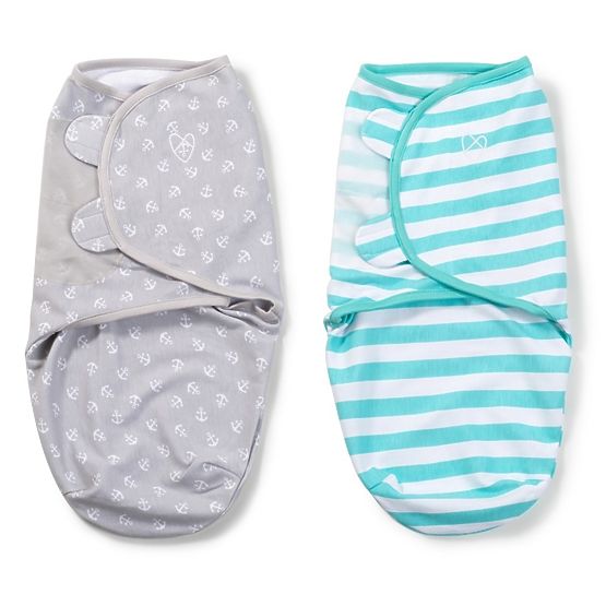 SwaddleMe zavinovačka S - kotvy / tyrkysové prúžky