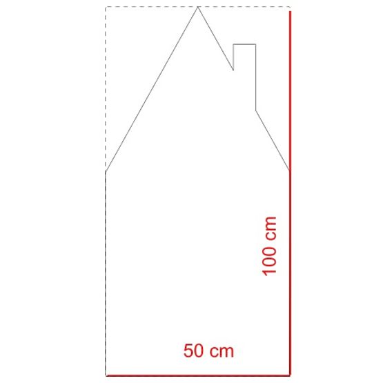 Tabuľa domček s komínom 100cm