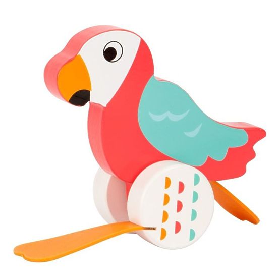 Tahací zvieratko na tyči - papagáj Lori
