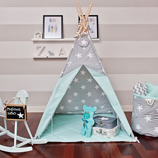 Teepee - mätové s hviezdičkami