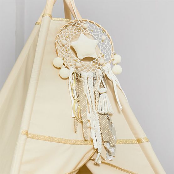 Teepee s podložkou - Gold Ecru