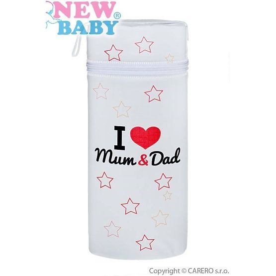 Termoobal Jumbo New Baby I love Mum and Dad biely Biela