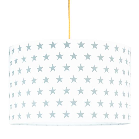 Textilná závesná lampa - hviezdičky - sivá
