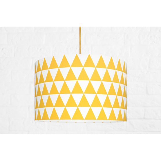 Textilná závesná lampa Triangle - žltá
