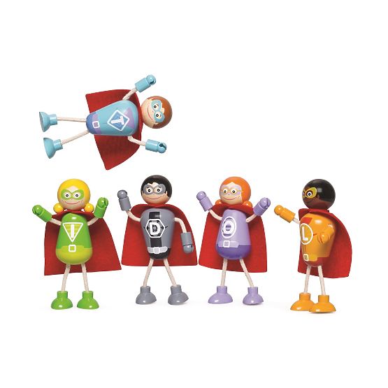 Tidlo Drevené postavičky Superhrdinovia