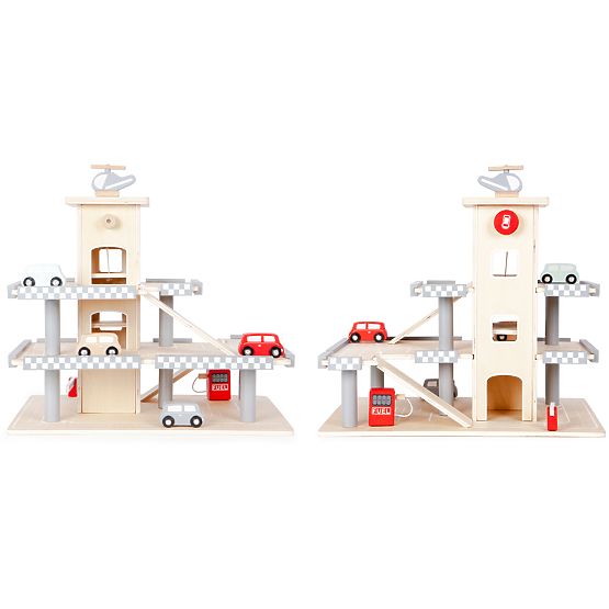 Trojposchodová garáž Alex s výťahom, autíčkami a vrtuľníkom