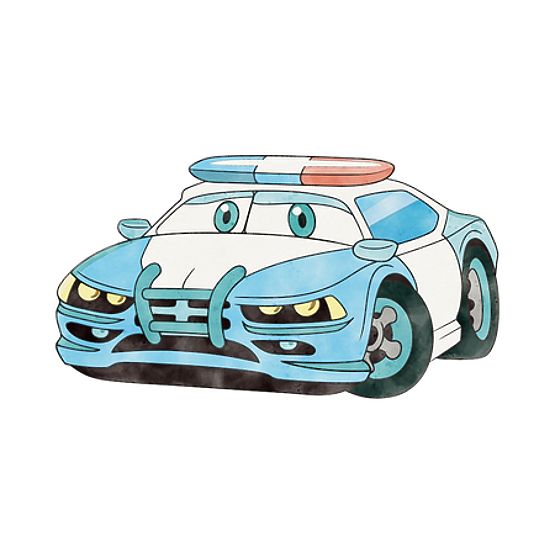 Truhlica na hračky Daria biela s potlačou Polícia