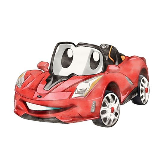 Truhlica na hračky Daria biela s potlačou Závodné auto