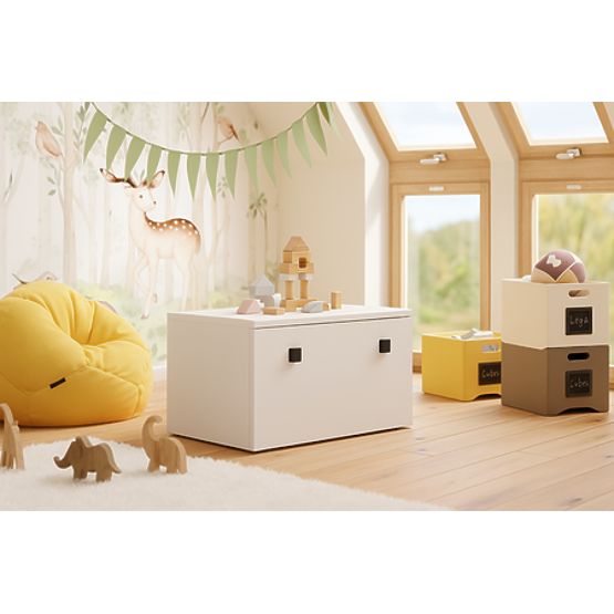 Truhlica na hračky Inga - čierna rukoväť