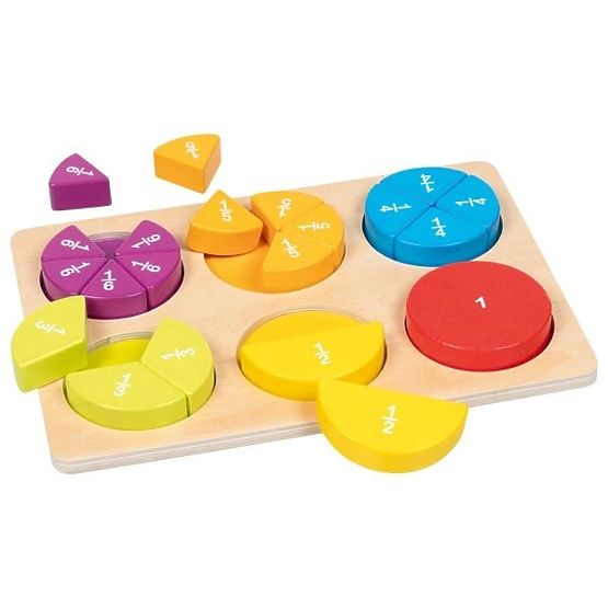Učenie zlomkov Goki Puzzle pre učenie počítania