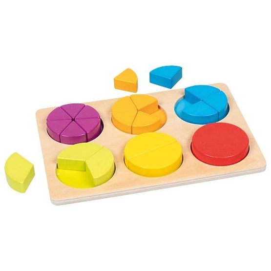 Učenie zlomkov Goki Puzzle pre učenie počítania