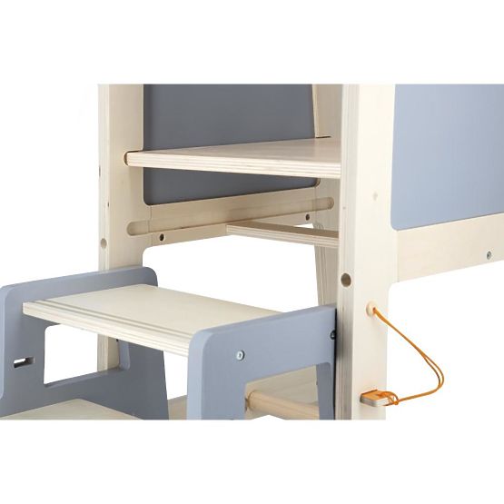 Janod - Učiaca veža Nina 3v1 s tabuľou a schodíkmi