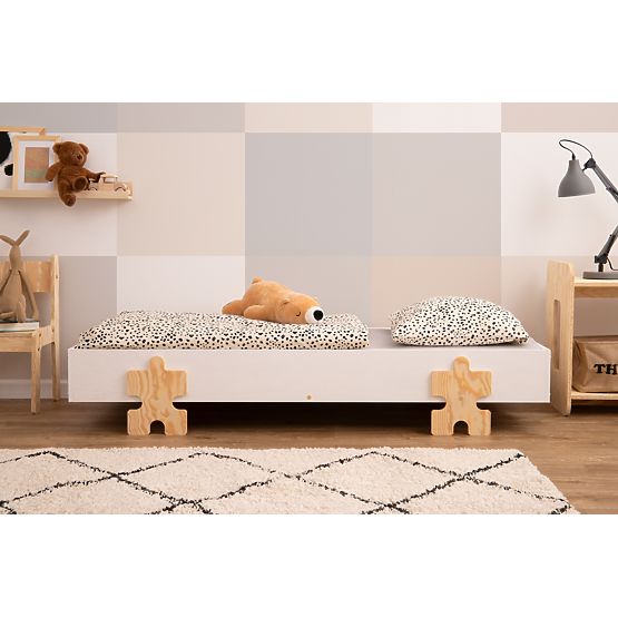 Univerzálna posteľ Puzzle - biela