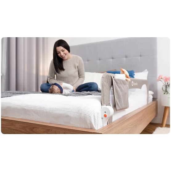 Univerzálna zábrana na posteľ - šedá