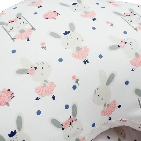 Univerzálny dojčiaci vankúš v tvare C New Baby králiček Biela