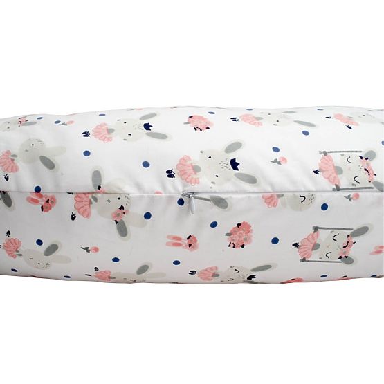 Univerzálny dojčiaci vankúš v tvare C New Baby králiček Biela